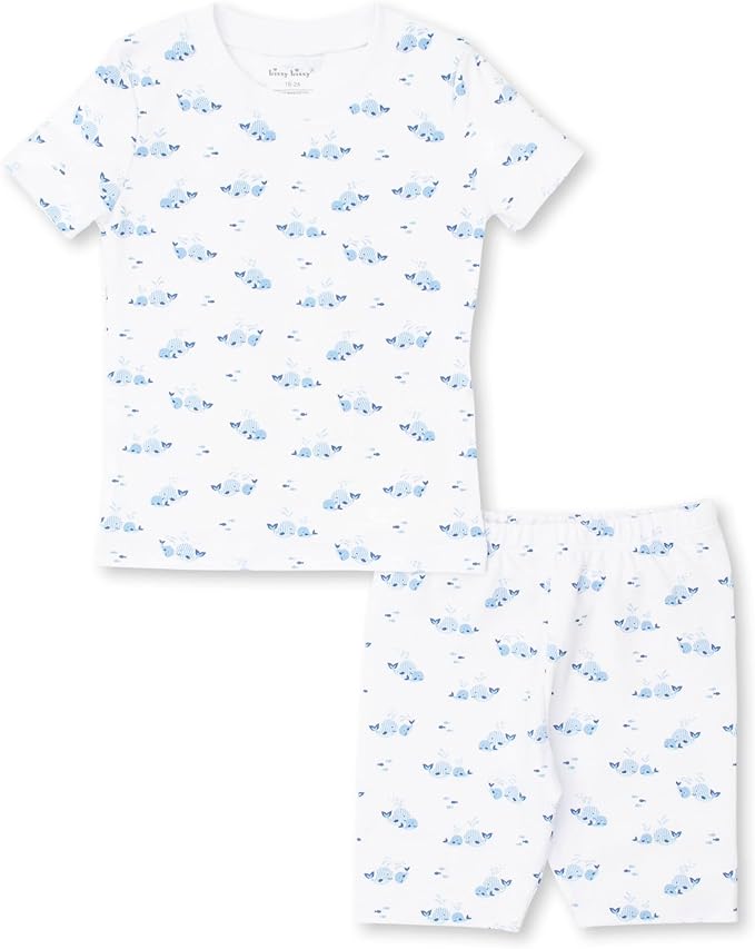 Blue Whale Wishes Short Pajama Set