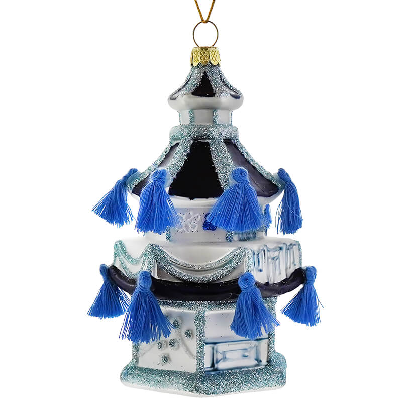 Blue Imperial Garden Pagoda Ornament