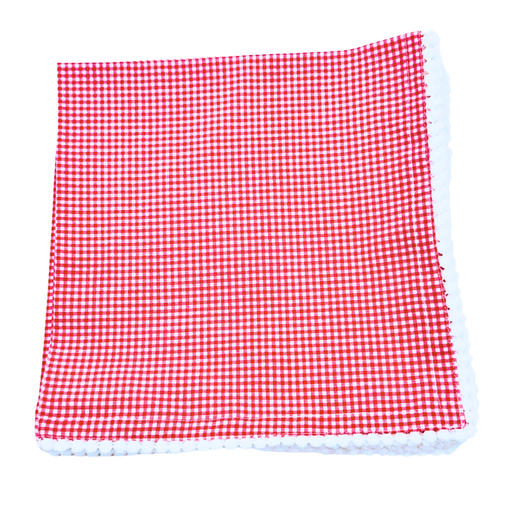 Pink Gingham Napkins, Set of 4