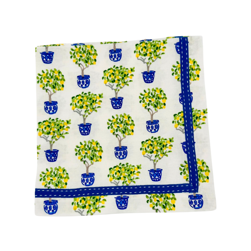 Lemon Topiary Tree Napkins - Set of 4