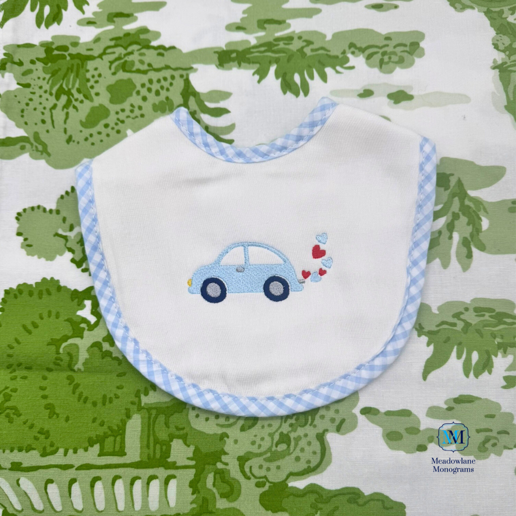 Valentine Blue Bug Bib