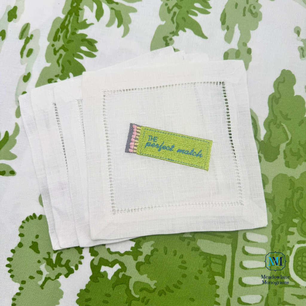 The Perfect Match Cocktail Napkins Set of 4