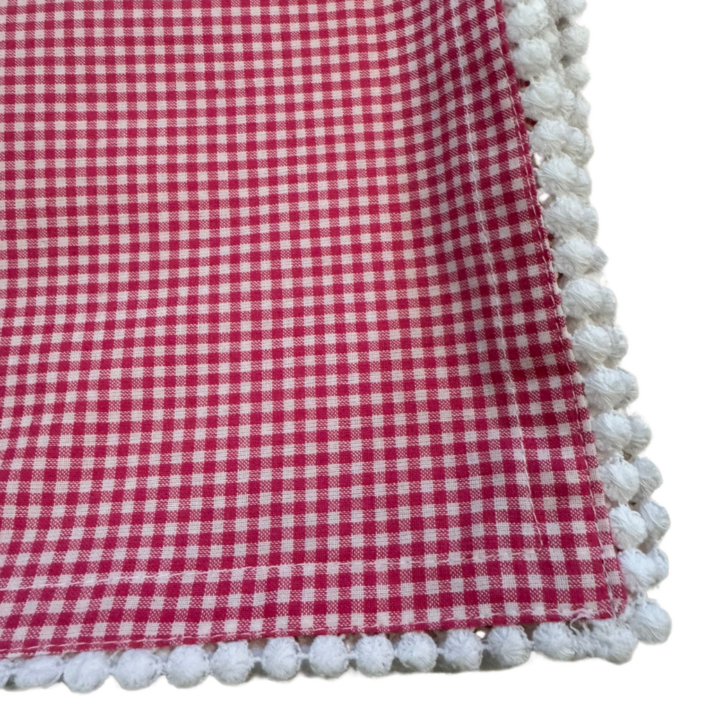 Pink Gingham Napkins, Set of 4