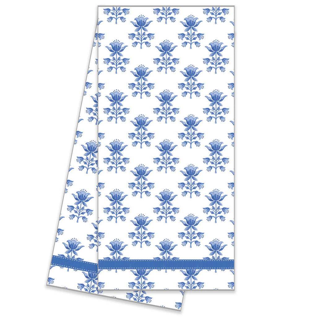 Tulip Block Flowers Tea Towel