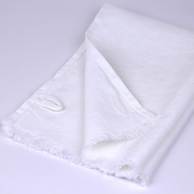Frayed Edge Linen Stonewashed Guest Towel